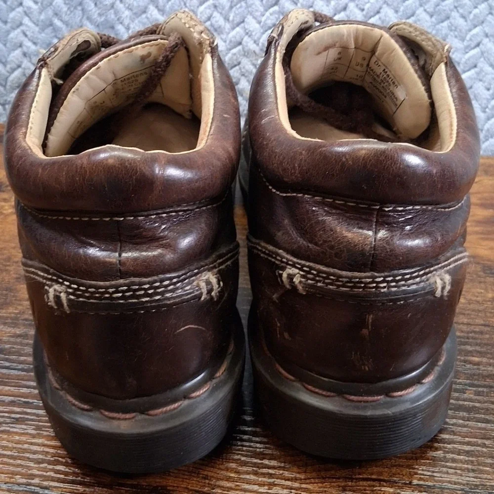 Vintage Dr. Martens Brown Leather Moc Toe Chukka Boots Mens 9 Air Cushion Sole